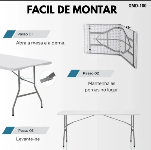 MESA PORTATIL DOBRAVEL 1.80 VIRA