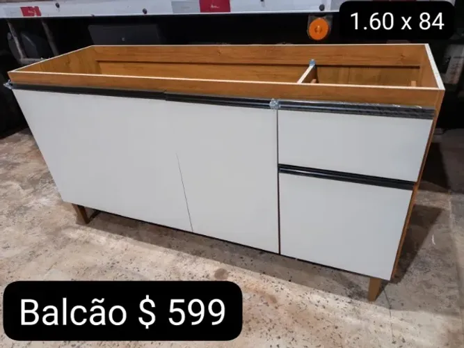 Balcão MDP para Pia de 1,60m Novo Com Entrega Grátis