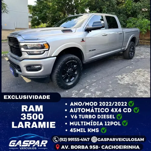 RAM 3500 LARAMIE V6 DIESEL CUMIS ANO:2022