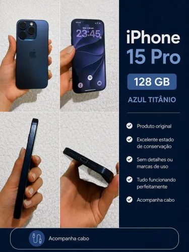 Iphone 15 pro / azul titânio 
