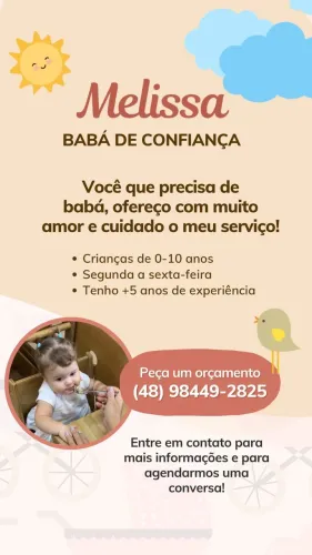 Babá de confiança com recomendação