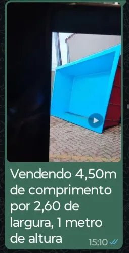 Vende -se esta piscina retirada por conta do comprador