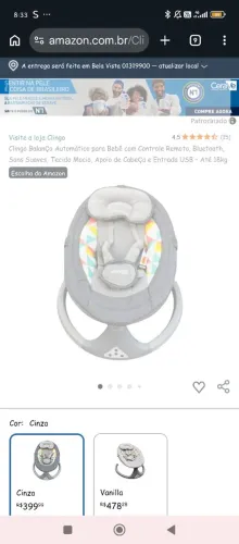 Vendo Balanço Automatico de Bebe NOVO