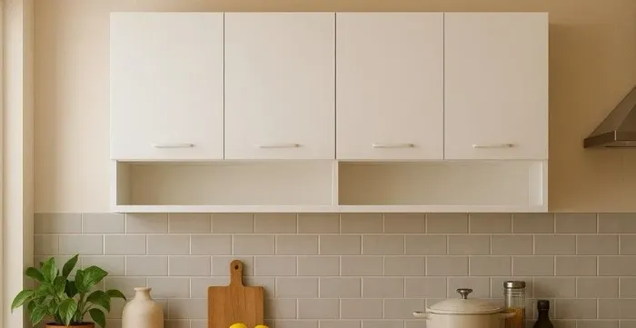 Armário aéreo de 4 portas em mdf
