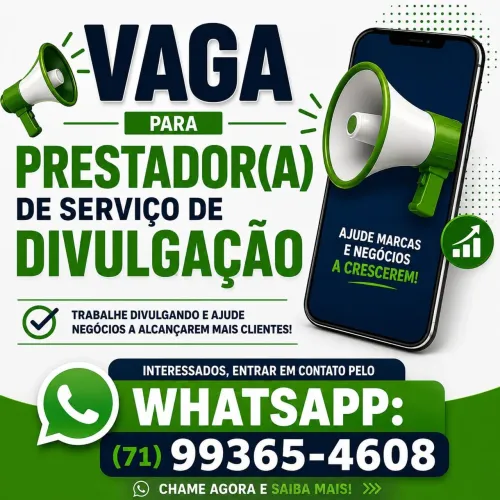 Vaga para Serviço externo de divulgação
