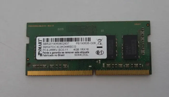 Memória RAM 4GB DDR4 2666MHz Notebook SMART