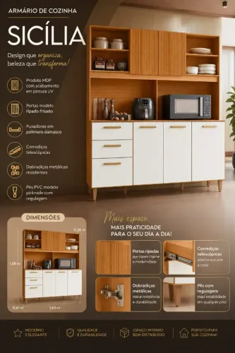 Cozinha Sicília 6 portas