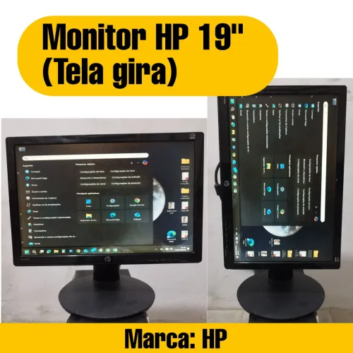 Monitor HP 19" c/ base orbital 360°
