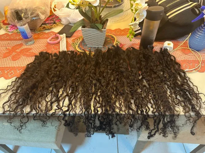 Cabelo para mega Hair cacheado humano 