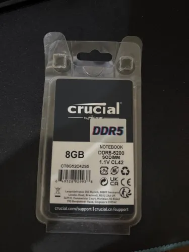 Memória ram ddr5-5200 SODIMM CRUCIAL 8gb
