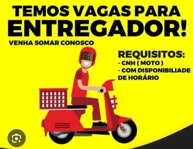 Vaga de entregador de delivery 