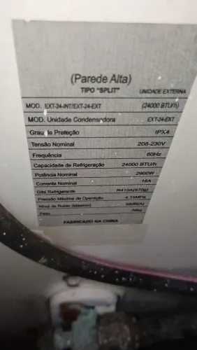 Ar condicionado 24 mil BTUs 
