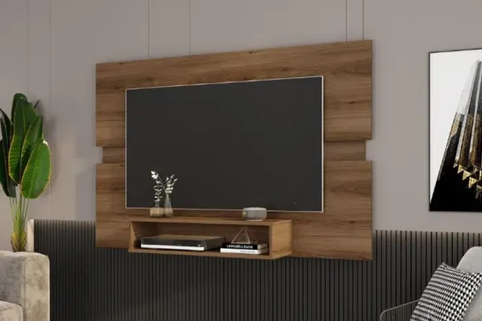 Painel Balli Para TV até 55'' possui nicho para aparelhos! Frete e Montagem grátis