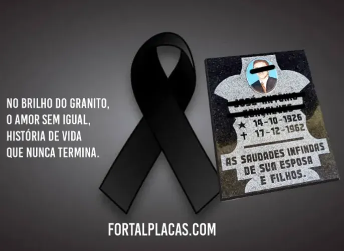 Placa de Granito para túmulo
