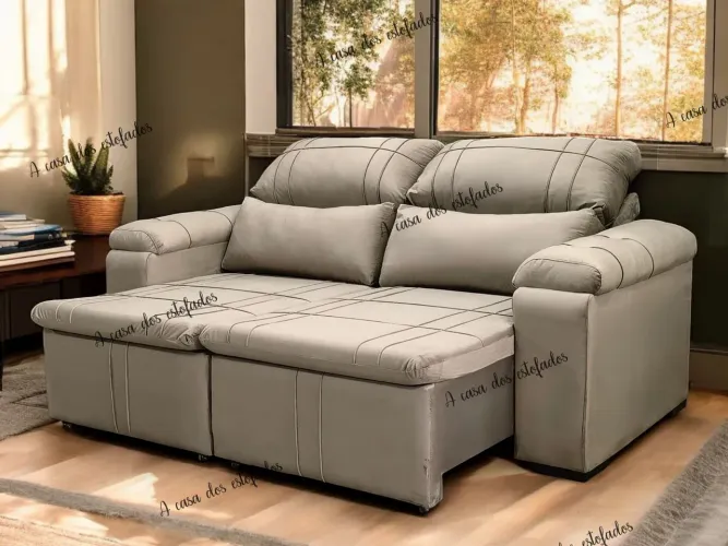 Sofá Retrátil Reclinável 2 mts