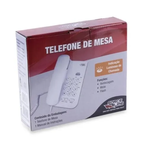 Telefone De Mesa Branco Force Line