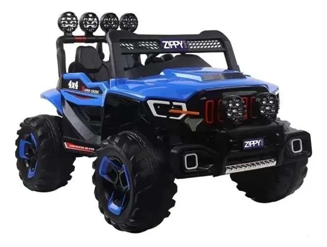 Carrinho Infantil Elétrico Super Cross 4x4 Bluetooth Azul
