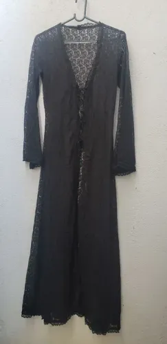 Sobretudo de Renda Preto
