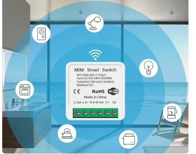Interruptor Wifi Mini 16a Ewelink Alexa Google Home Casa Inteligente Automação COD-AM572  
