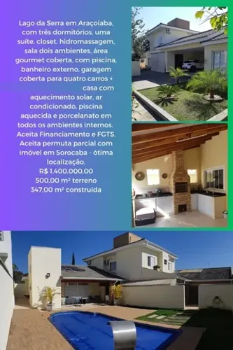Vendo casa no condomínio lago da serra em Araçoiaba da Serra SP