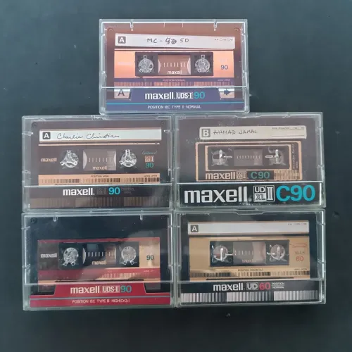 Fita k7 cassete Maxell - Variados 5 fitas 