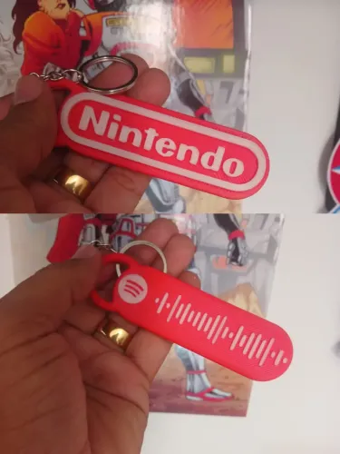 Chaveiro 3D com QR de música