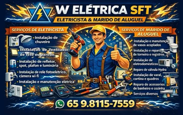 Eletricista e Marido de Aluguel (faz tudo).