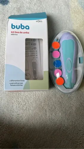 Kit lixa de unha elétrica Buba para bebês - Novo
