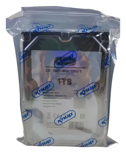 HD Interno 1TB 3.5 Knup SATA 3 - Novo, Lacrado