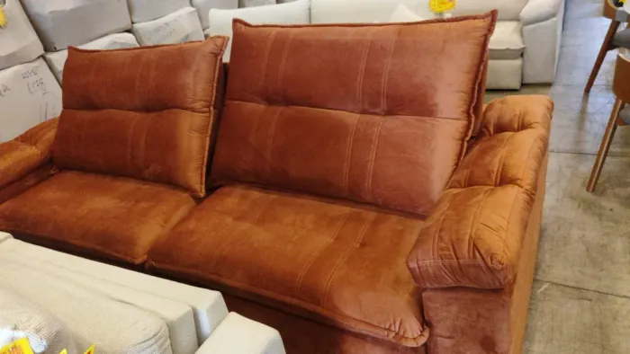 SOFA NOVO TERRACOTA 2,90M SUEDE