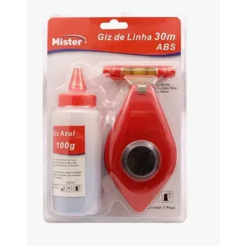 Giz De Linha Azul Corpo ABS 30m Mister