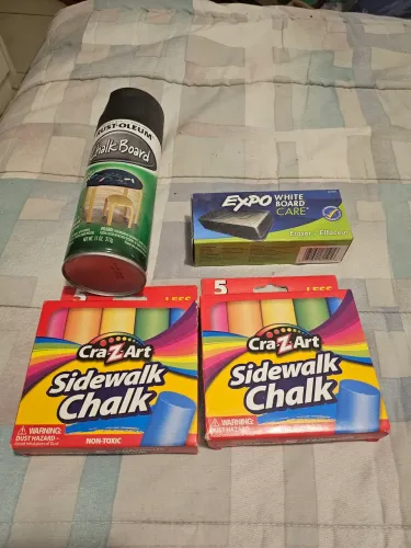 Kit de Giz de Cera e Tinta Spray para fazer o quadro