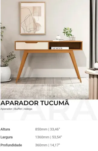 Aparador Retro Winter Lux - Entrega e Monta na Hora