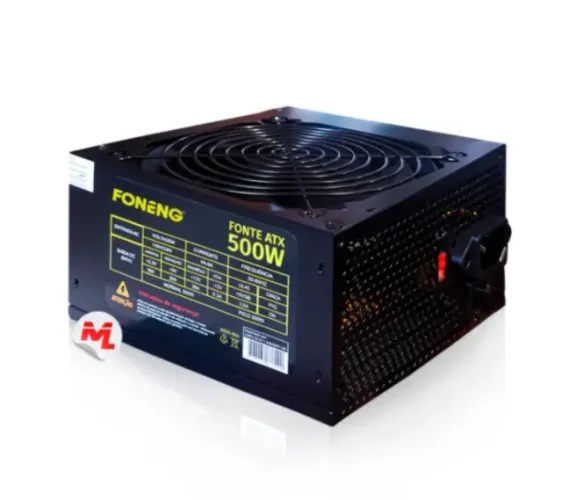 Fonte ATX Para Computador 500W Bivolt Foneng HDW-004 Chaveada pode retirar no local em Goi