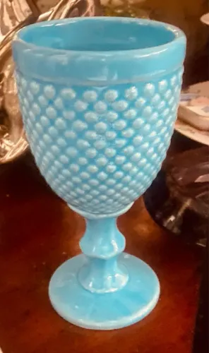 Taça de louça azul vintage