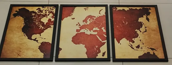 Quadros decorativos  mapa mundial 