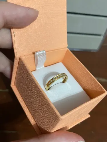 Anel ouro 18k com diamantes