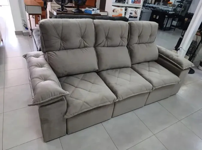 Sofá Retrátil e Reclinável 2,30m Novo fazemos entrega