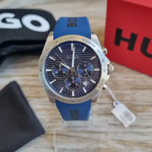 Relógio Masculino Silicone Hugo Boss Black Azul Vivara Original Luxo 1514239