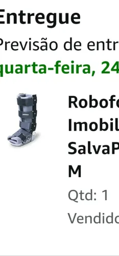 Bota ortopedica pé direito