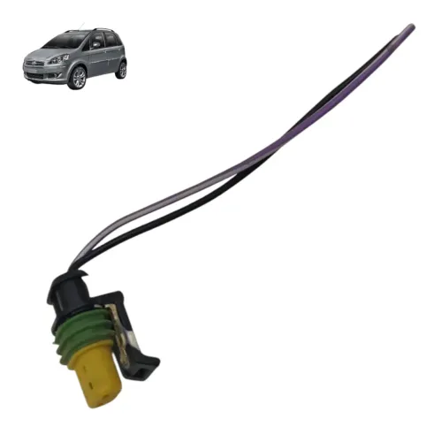 Plug conector farol milha fiat idea 2012 2013 2014 2015 2016