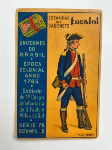 Antiguidade - Estampa do sabonete Eucalol - Época Colonial - 1765
