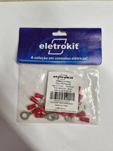 Terminal elétrico olhal - Furo 06mm / Cabos de 0,5 a 1,5mm² - EletroKit