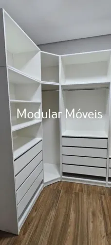 Closet Completo em L - 3 Modulados 220cm Altura