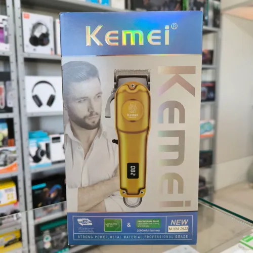 Máquina para cortar cabelo kemei sem fio recarregável 
