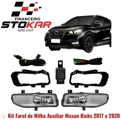 Kit Farol de Milha Nissan Kicks 2016 a 2020