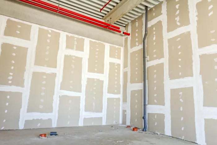 Material e colocação de drywall 