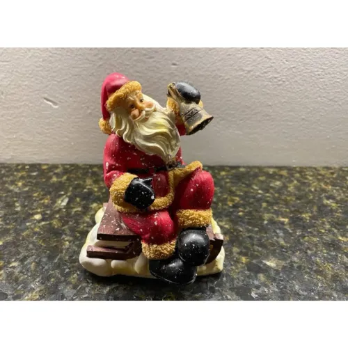 Enfeite De Natal Papai Noel Na Mesa  Importado