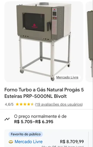 Forno pro gás