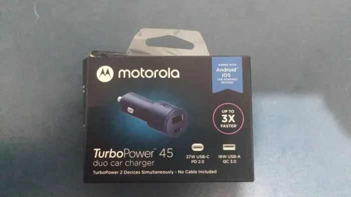 TURBOPOWER 45 DUO CAR CHARGER CARREGADOR MOTOROLA NOVO LACRADO FRETE GRÁTIS PARA MACEIÓ